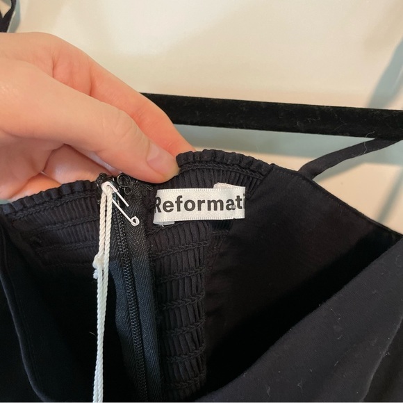 NWT Reformation Black Cox Mini Dress - Picture 8 of 9